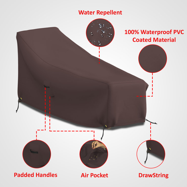 Latitude Run® Patio Chaise Lounge Cover 12 Oz Waterproof 100 Weather